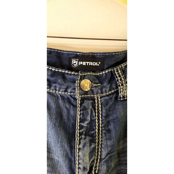 PETROL "HANK" Men's Relaxed Bootcut Denim Jeans Sz 34x36 Cowboy Western Casual